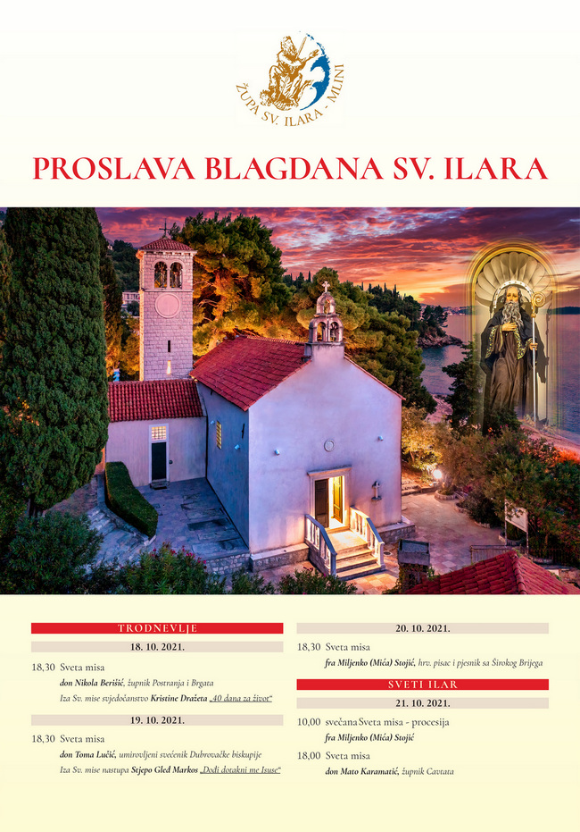 Plakat za blagdan - sveti Ilar w